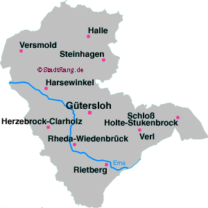 Karte Kreis Gtersloh
