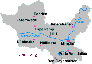 Karte Kreis Minden-Lbbecke